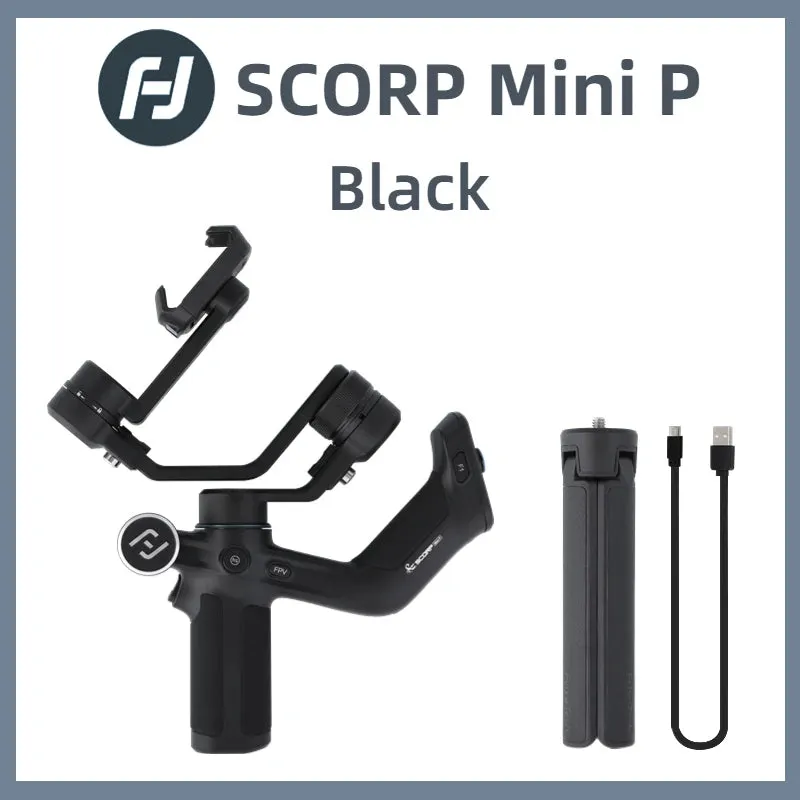 FeiyuTech SCORP MINI-P 3-Axis Handheld Gimbal for Smartphones – iPhone, Samsung, 520g Load, 2200mAh