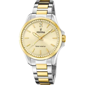 Festina Solar Energy Stainless Steel Analog (Solar Energy) Ladies Watch I Model F20655/3 Quartz Solar Movement