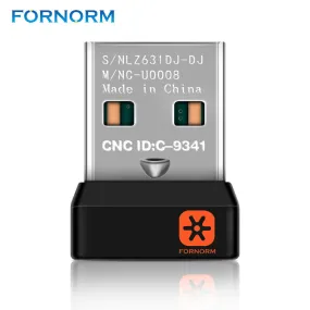 FORNORM Mini USB Network Wireless Receiver Dongle for Logitech Unifying Wireless Keyboard With  6 Channel  Dongle