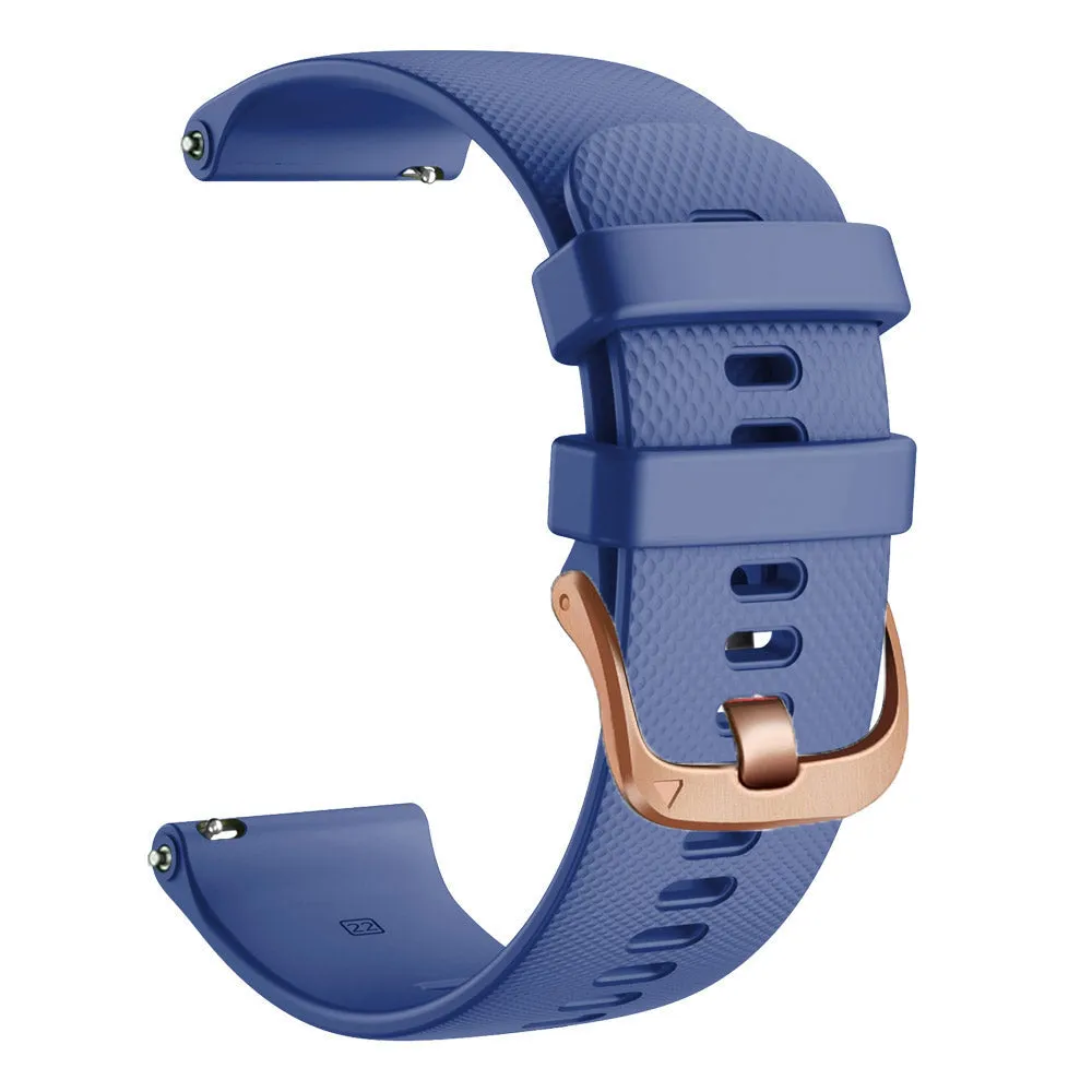 Garmin Fenix 6x Silicone Watch Straps with Rose Gold Buckles