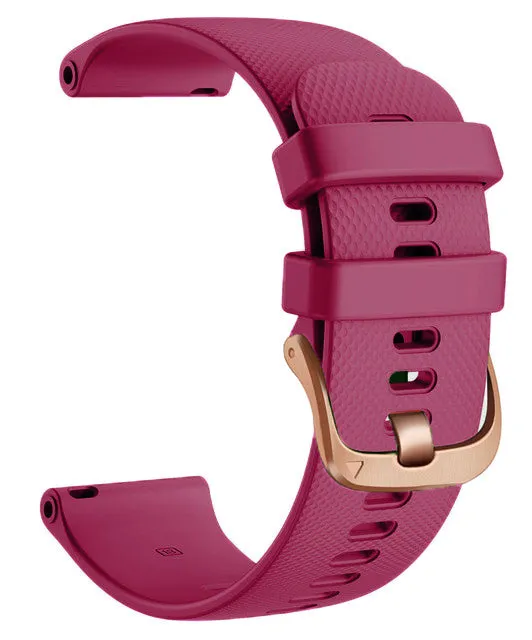 Garmin Fenix 6x Silicone Watch Straps with Rose Gold Buckles