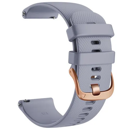 Garmin Fenix 6x Silicone Watch Straps with Rose Gold Buckles