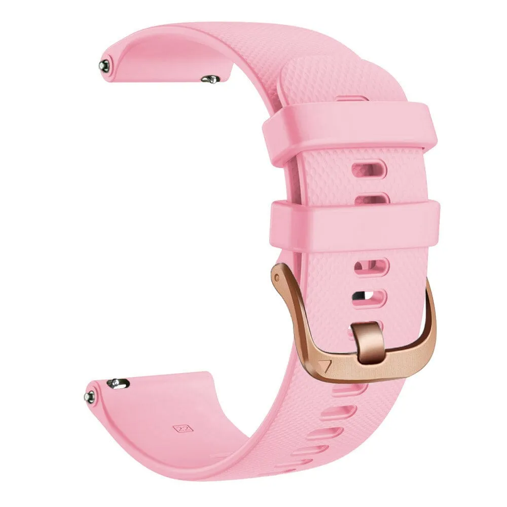 Garmin Fenix 7 Silicone Watch Straps with Rose Gold Buckle