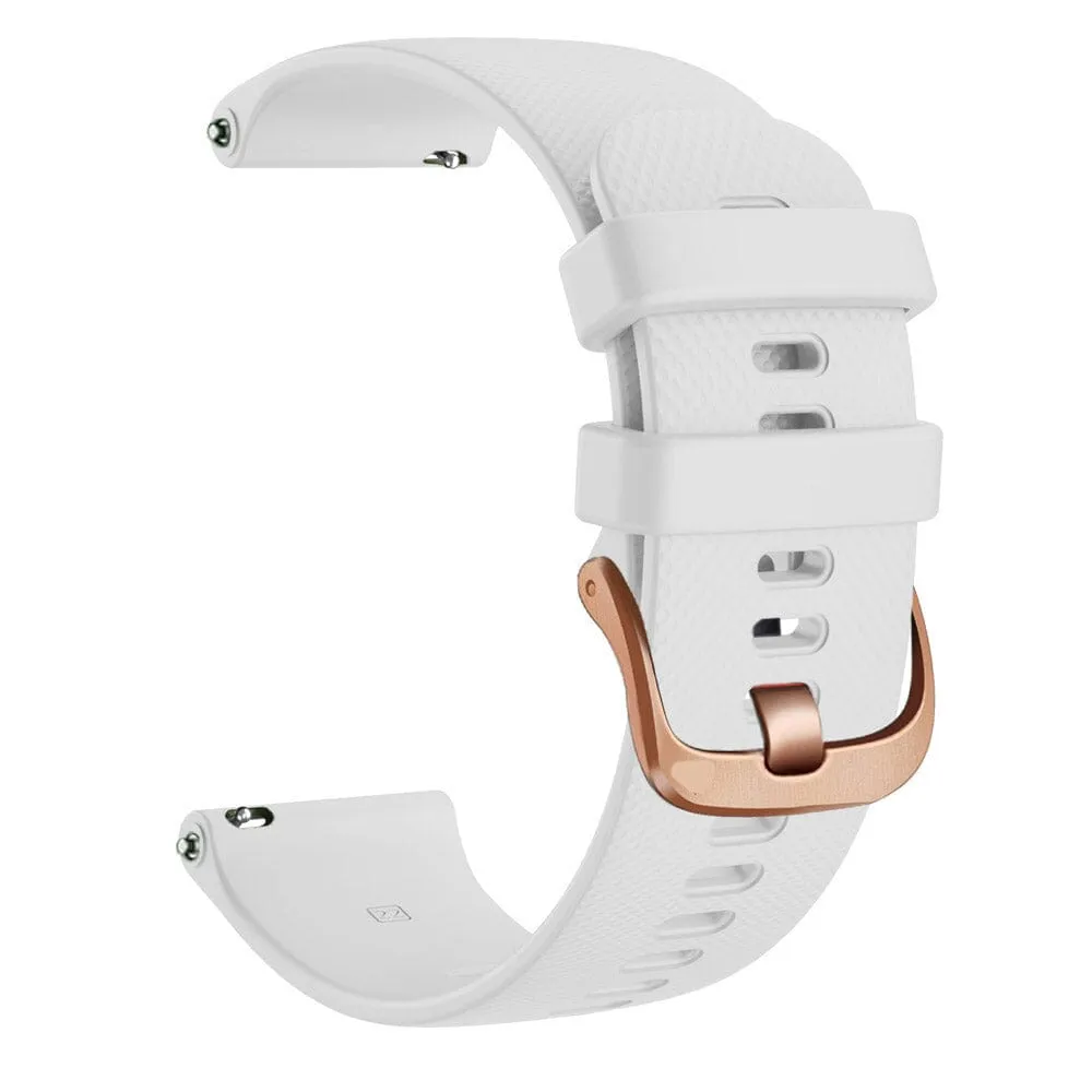 Garmin Fenix 7 Silicone Watch Straps with Rose Gold Buckle