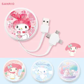 GARMMA Sanrio Characters 3-in-1 Lightning Type-C Micro USB Extracted Extension Cable