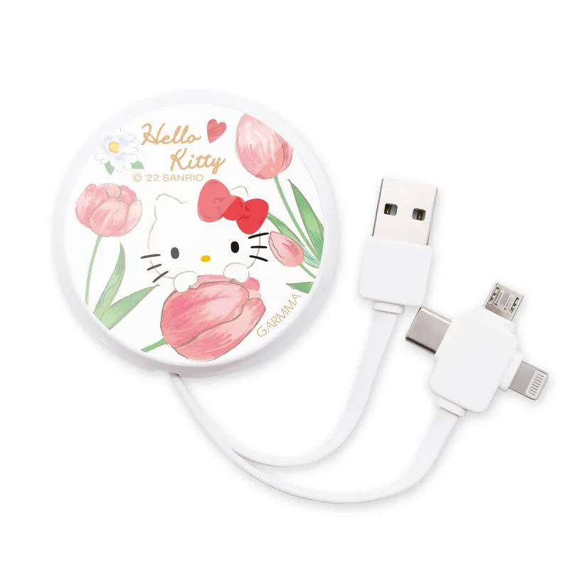 GARMMA Sanrio Characters 3-in-1 Lightning Type-C Micro USB Extracted Extension Cable