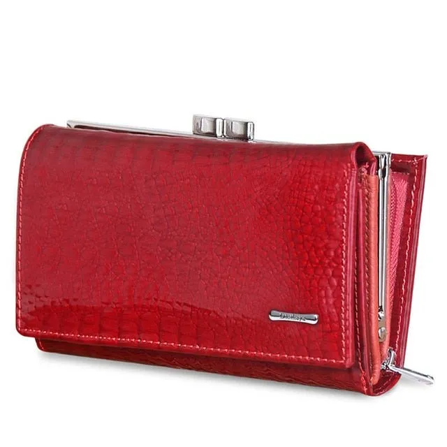 GatorLuxe Exotic Leather Zipper Clutch Wallet