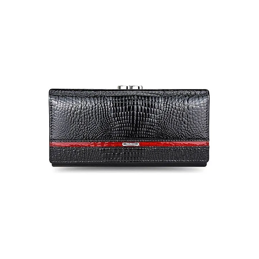 GatorLuxe Exotic Leather Zipper Clutch Wallet