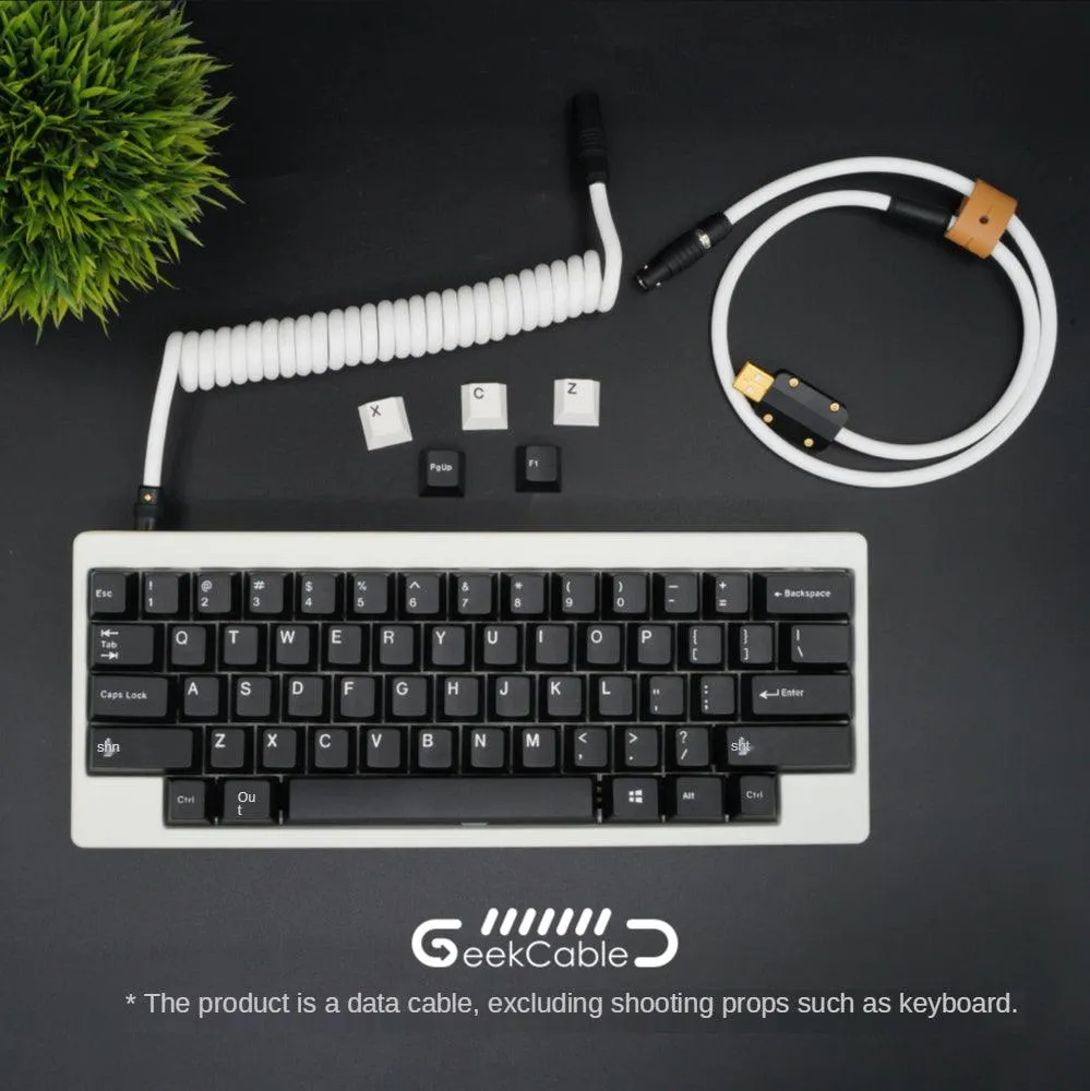 GeekCable White Handmade Customized Keyboard Cable