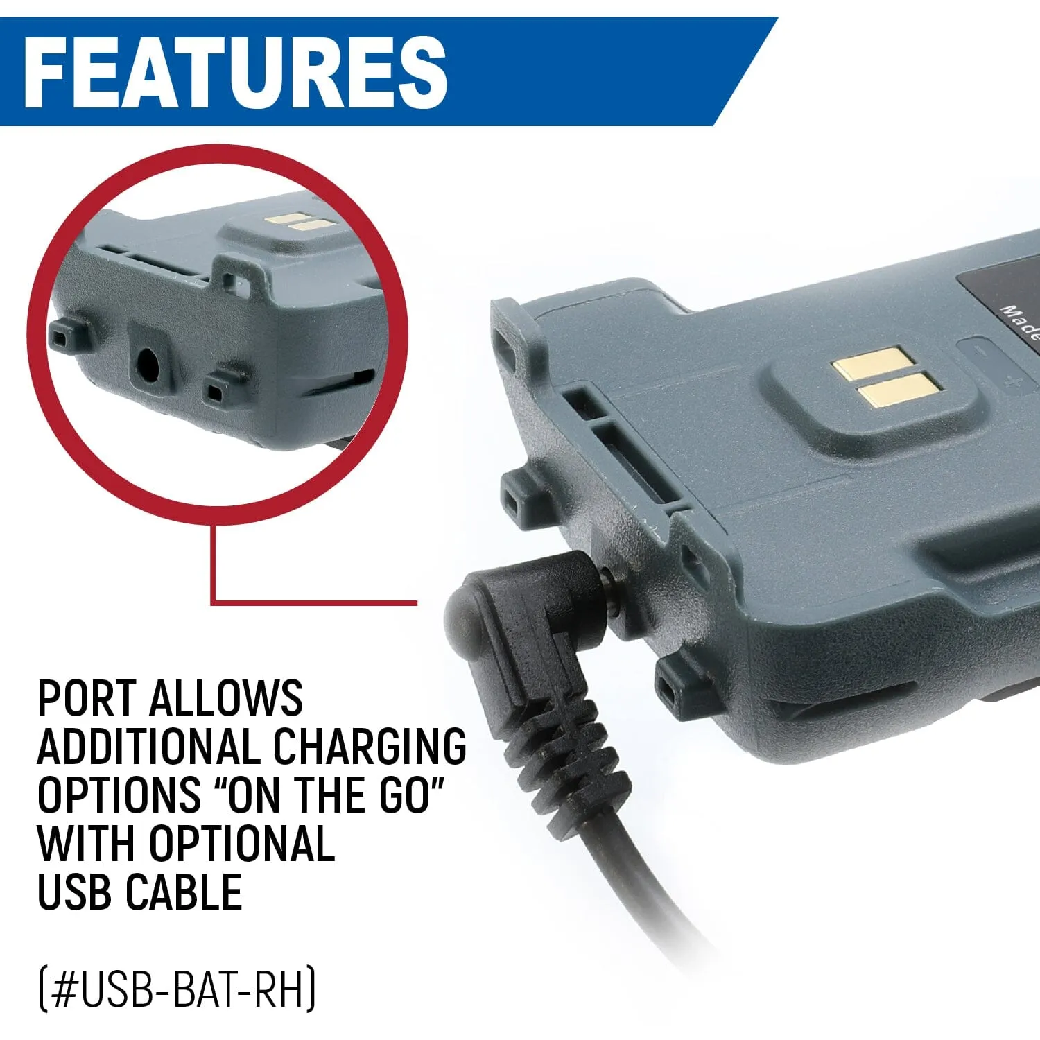 GMR2 and GMR2 PLUS Handheld Long-Lasting XL Battery with USB Charging Port