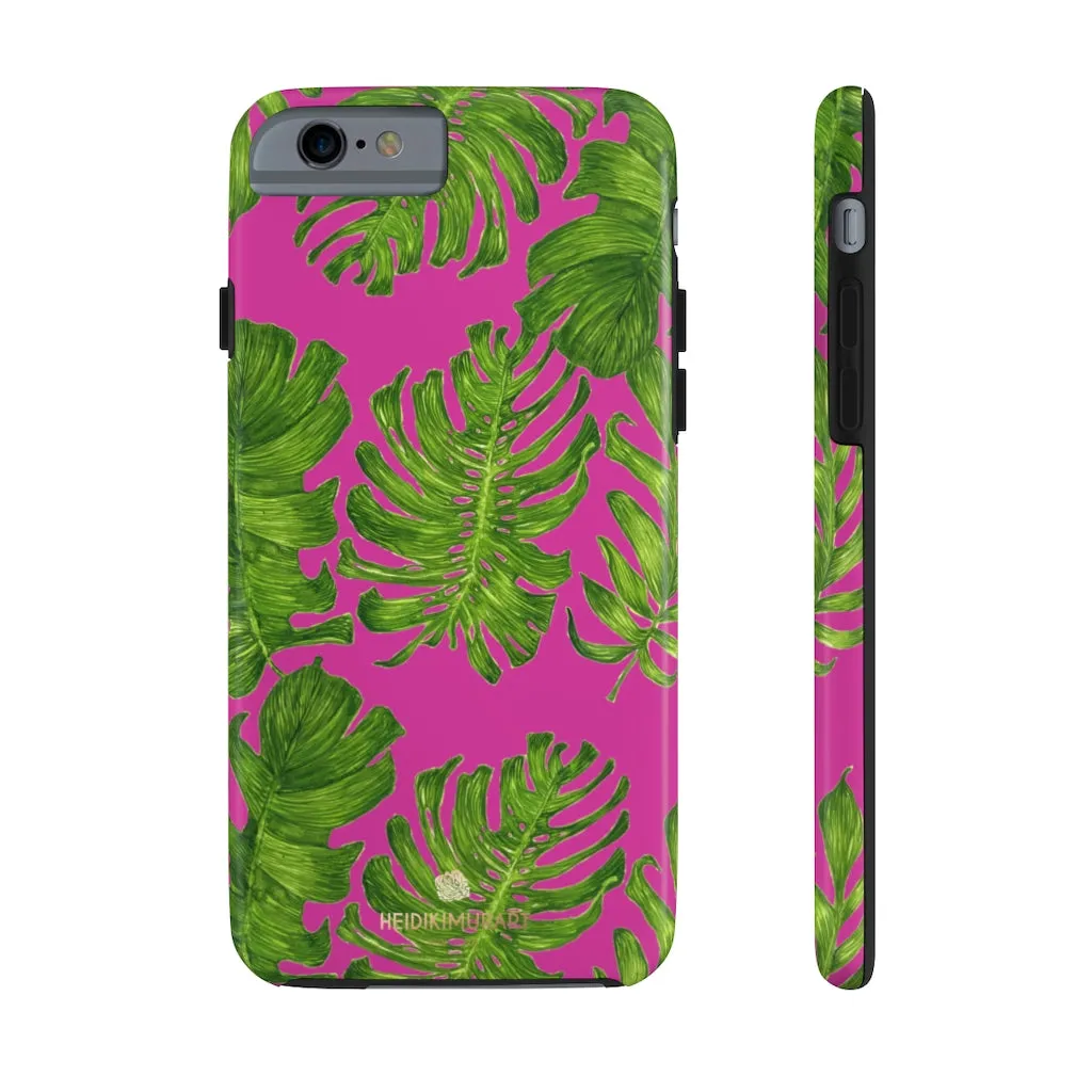 Green Tropical Leaf iPhone Case, Hawaiian Style Case Mate Tough Samsung Galaxy Phone Cases