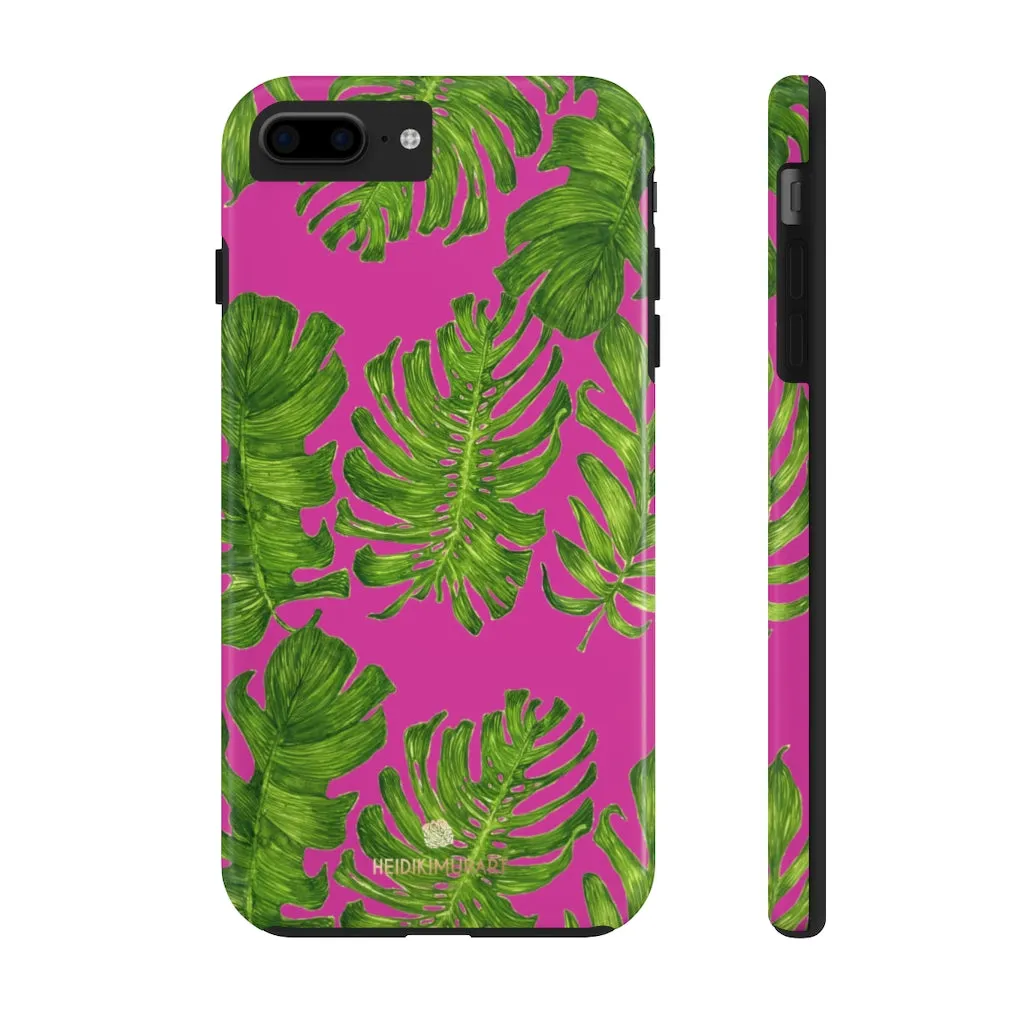 Green Tropical Leaf iPhone Case, Hawaiian Style Case Mate Tough Samsung Galaxy Phone Cases