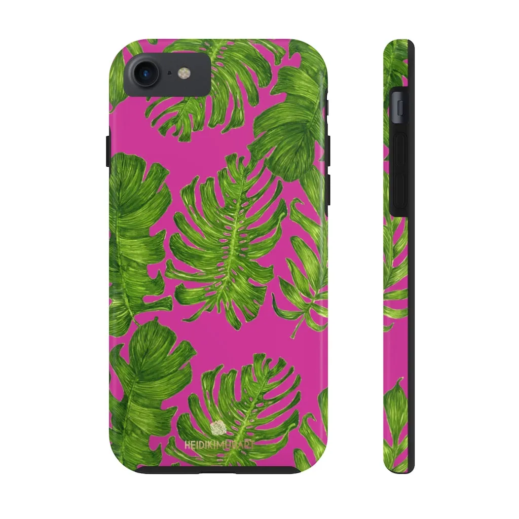 Green Tropical Leaf iPhone Case, Hawaiian Style Case Mate Tough Samsung Galaxy Phone Cases