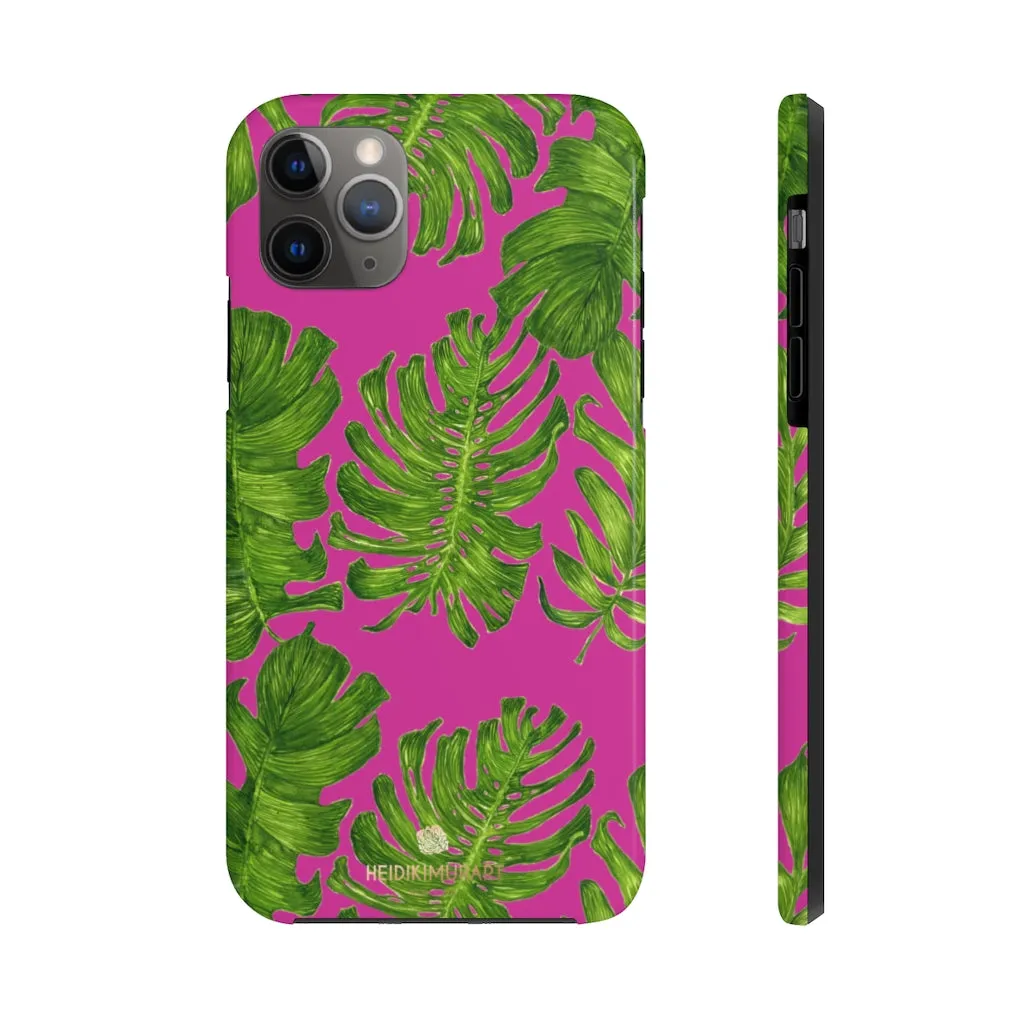 Green Tropical Leaf iPhone Case, Hawaiian Style Case Mate Tough Samsung Galaxy Phone Cases