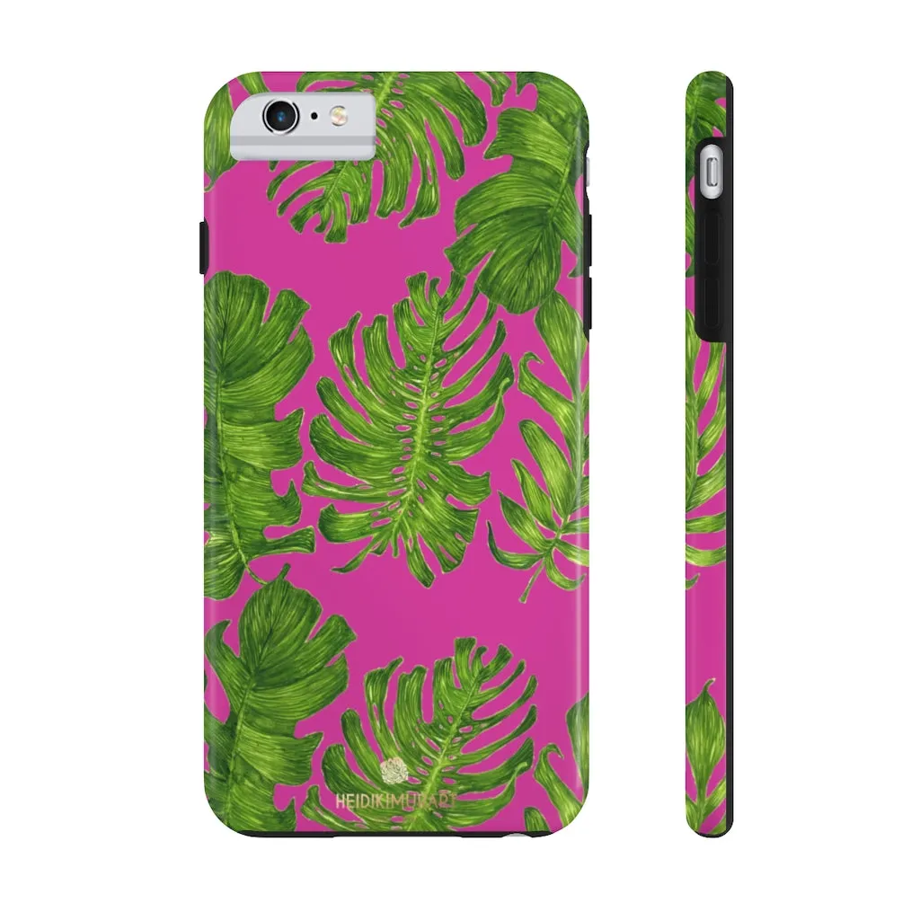 Green Tropical Leaf iPhone Case, Hawaiian Style Case Mate Tough Samsung Galaxy Phone Cases