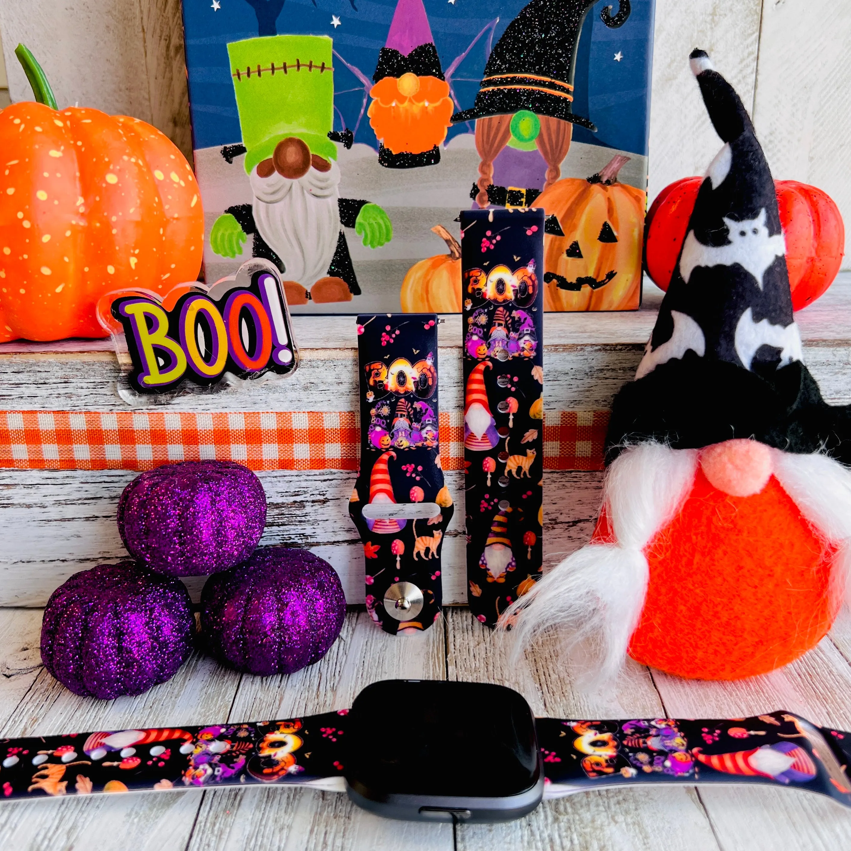 Halloween Gnome Print Silicone Band For Fitbit Versa 1/2