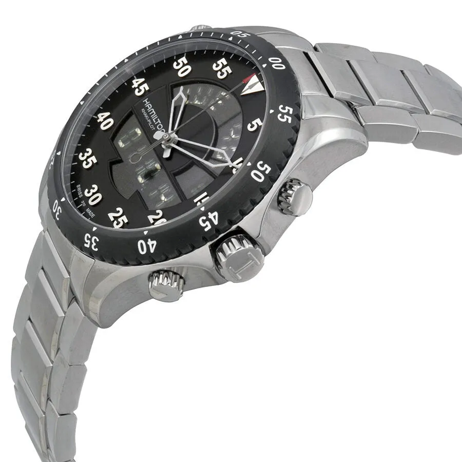 Hamilton Khaki Flight Timer Analog Digital Men Watch H64554131