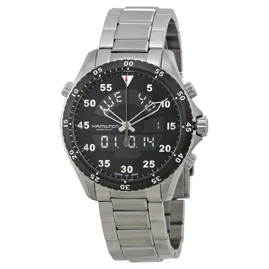 Hamilton Khaki Flight Timer Analog Digital Men Watch H64554131