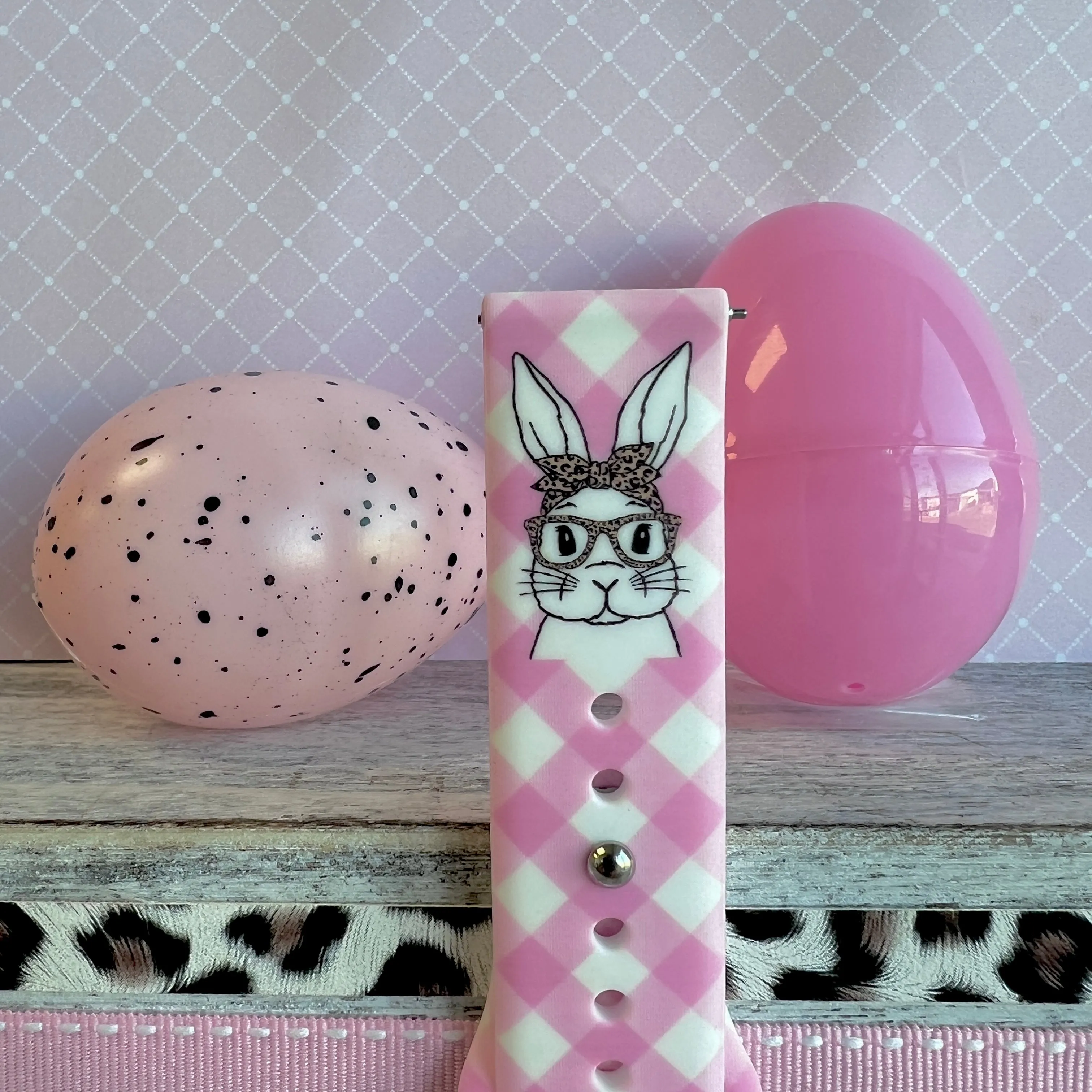 Happy Easter Print Silicone Band For Samsung Watch