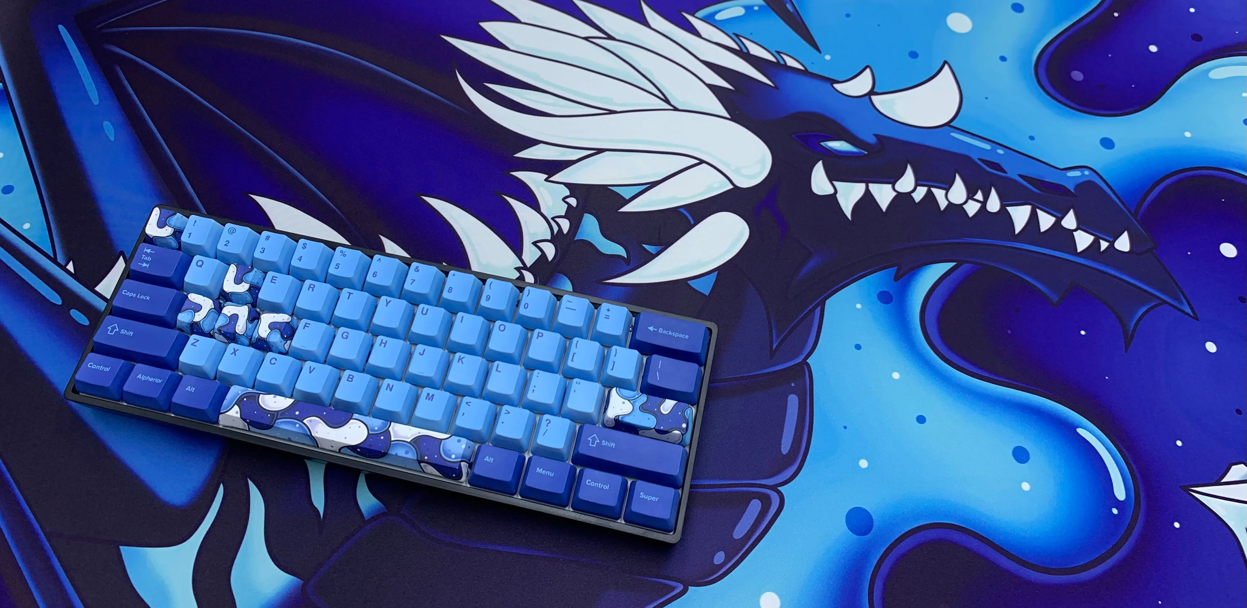 Hayabusa 60% Keyboard - Blue Fusion