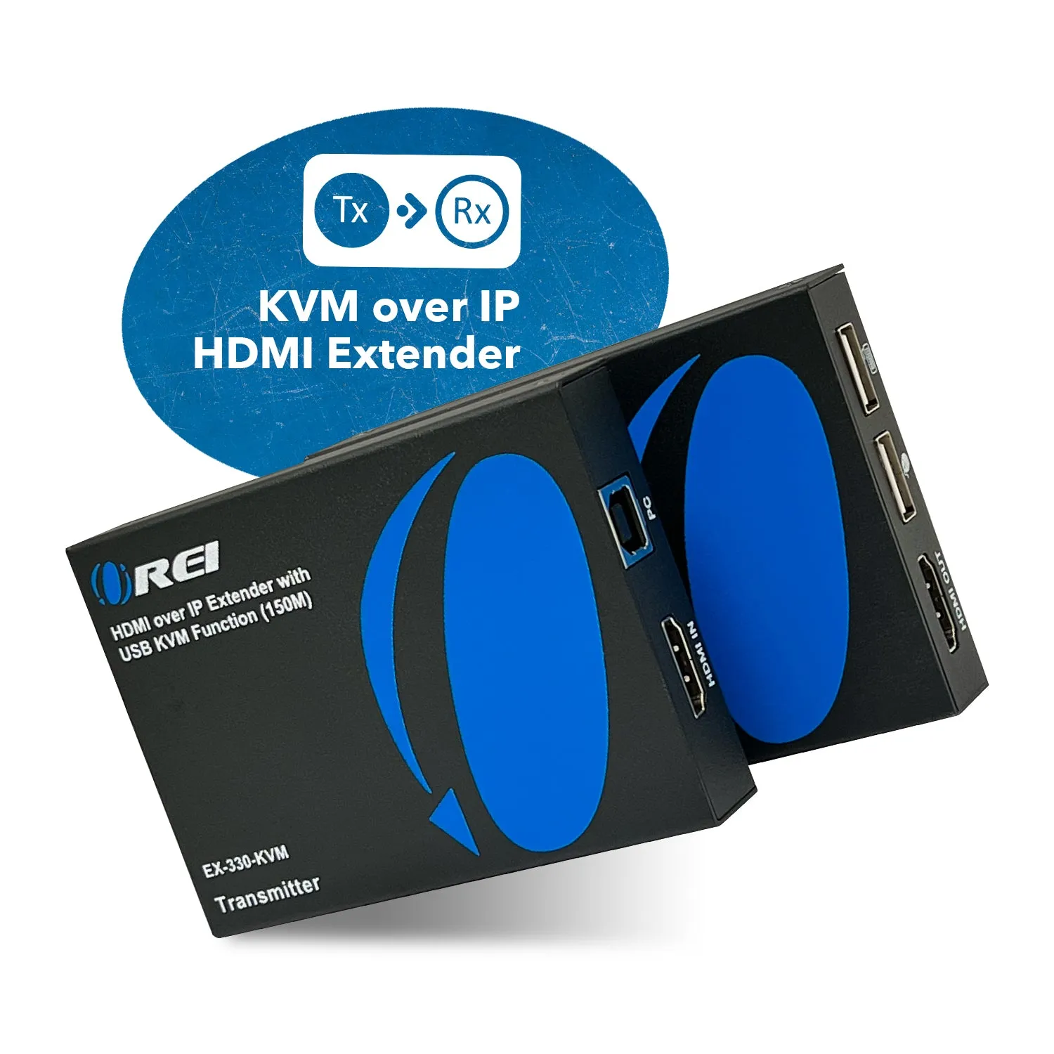 HDMI Extender Over CAT6/7 With KVM & HDMI Loop-Out 1080p@60Hz Up To 492 Ft (EX-330-KVM)