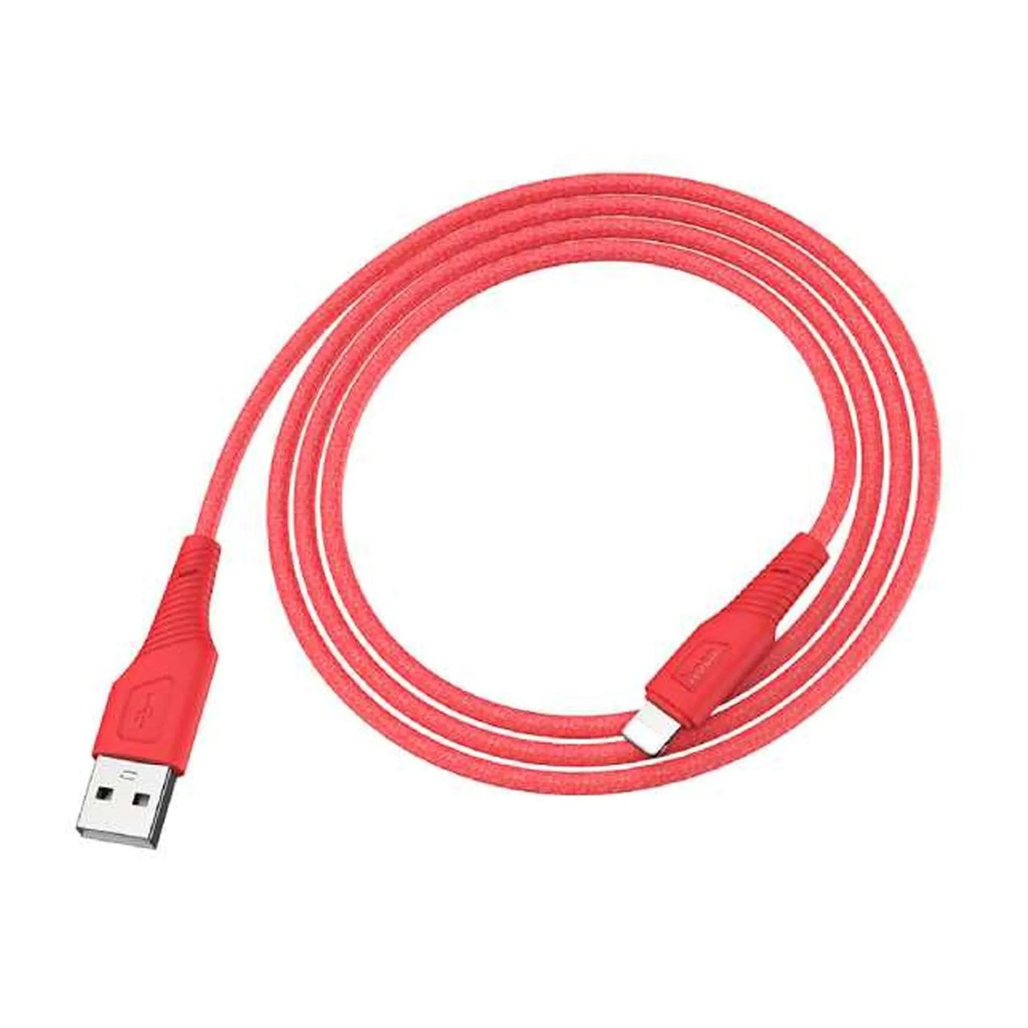 HOCO X58 Airy silicone charging data cable for Lightning - red