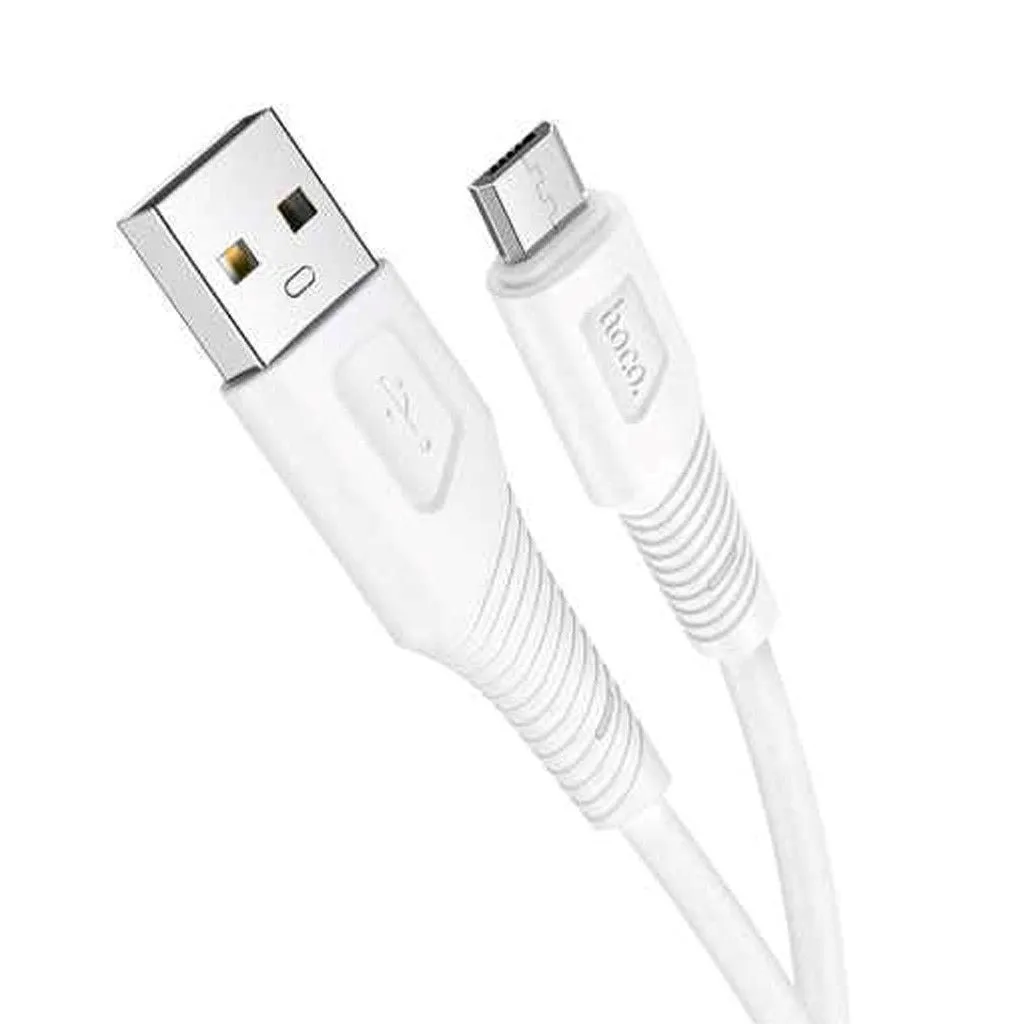 HOCO X58 Airy silicone charging data cable for Micro - white