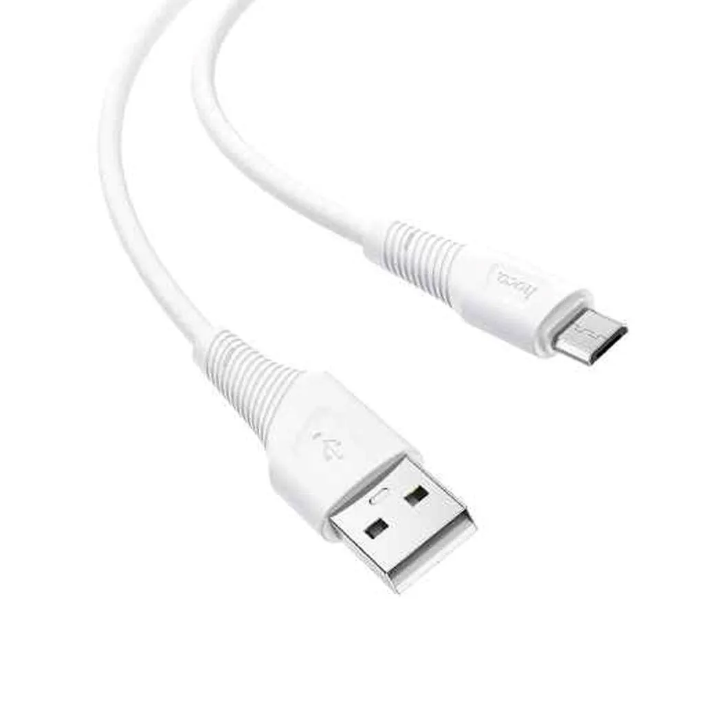 HOCO X58 Airy silicone charging data cable for Micro - white