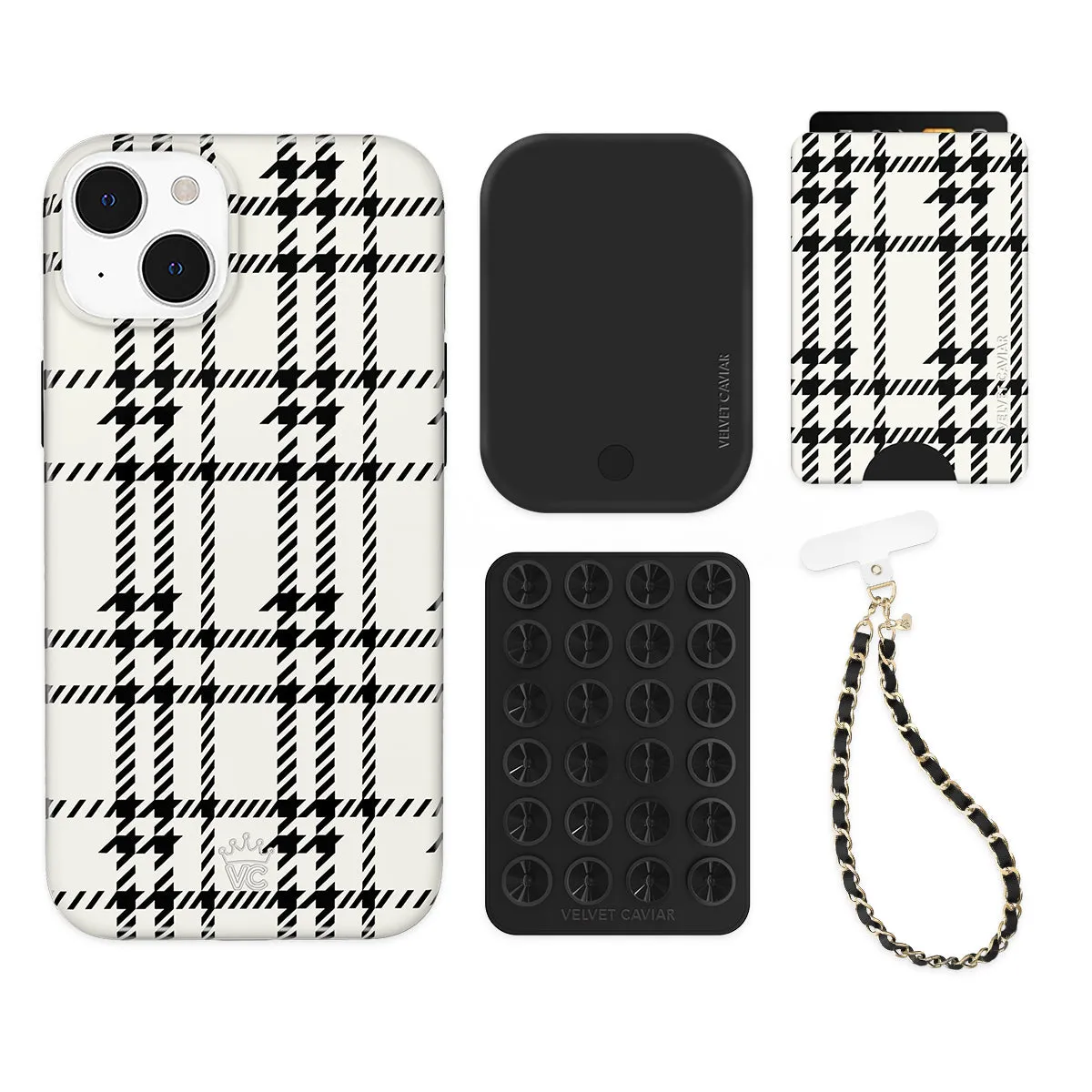 Houndstooth Sweater iPhone Bundle Set - Wallet