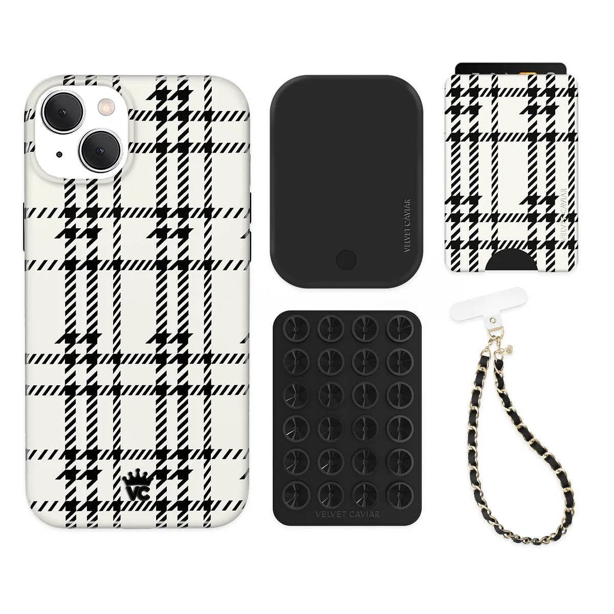 Houndstooth Sweater iPhone Bundle Set - Wallet