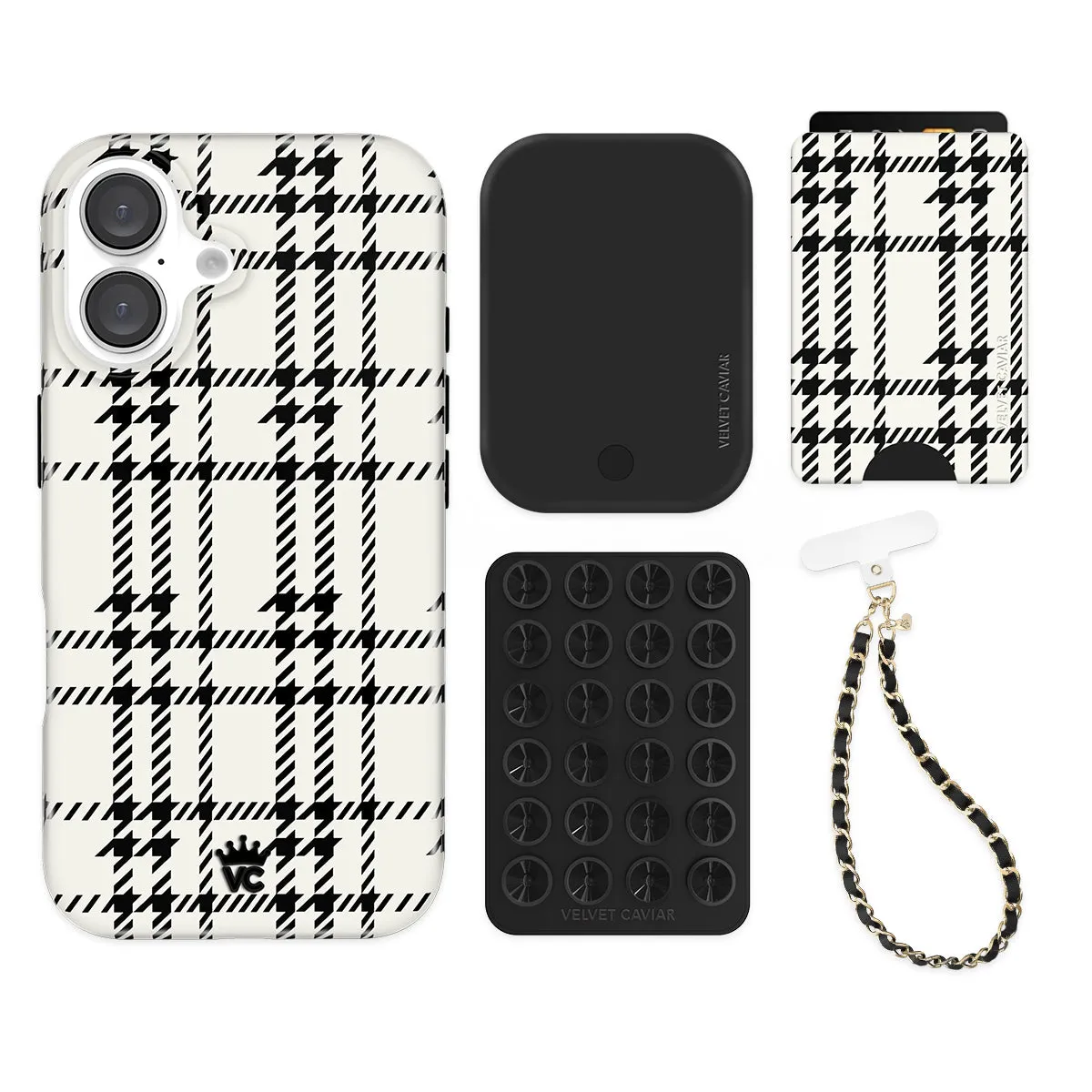 Houndstooth Sweater iPhone Bundle Set - Wallet