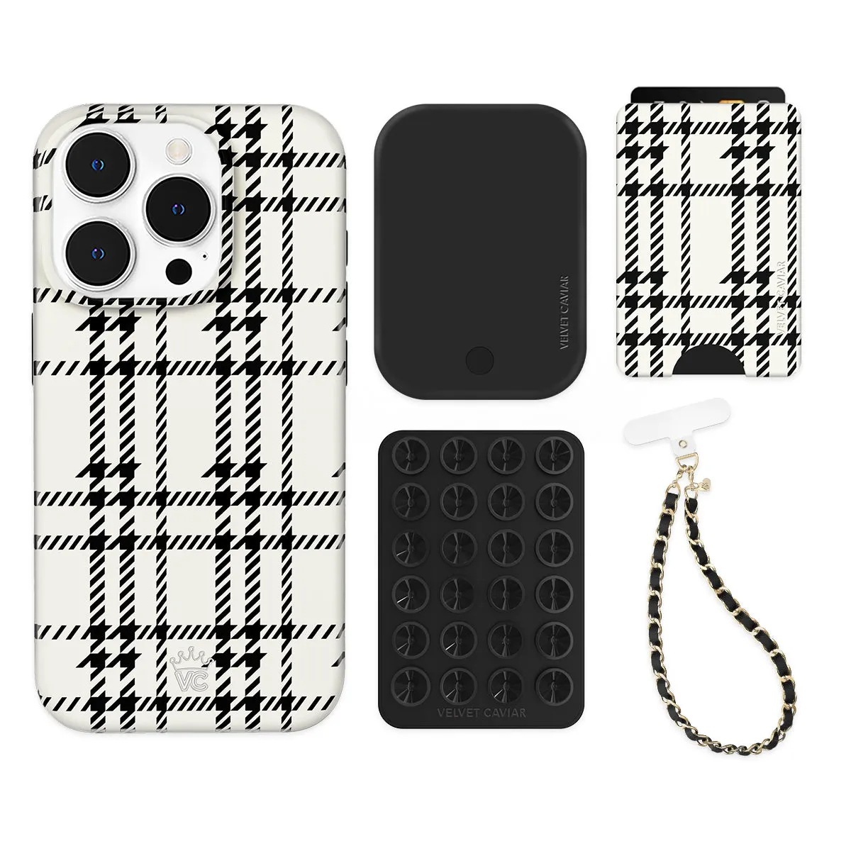 Houndstooth Sweater iPhone Bundle Set - Wallet