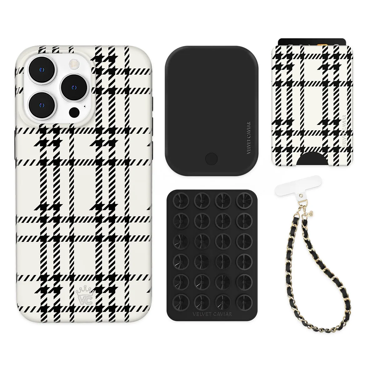 Houndstooth Sweater iPhone Bundle Set - Wallet