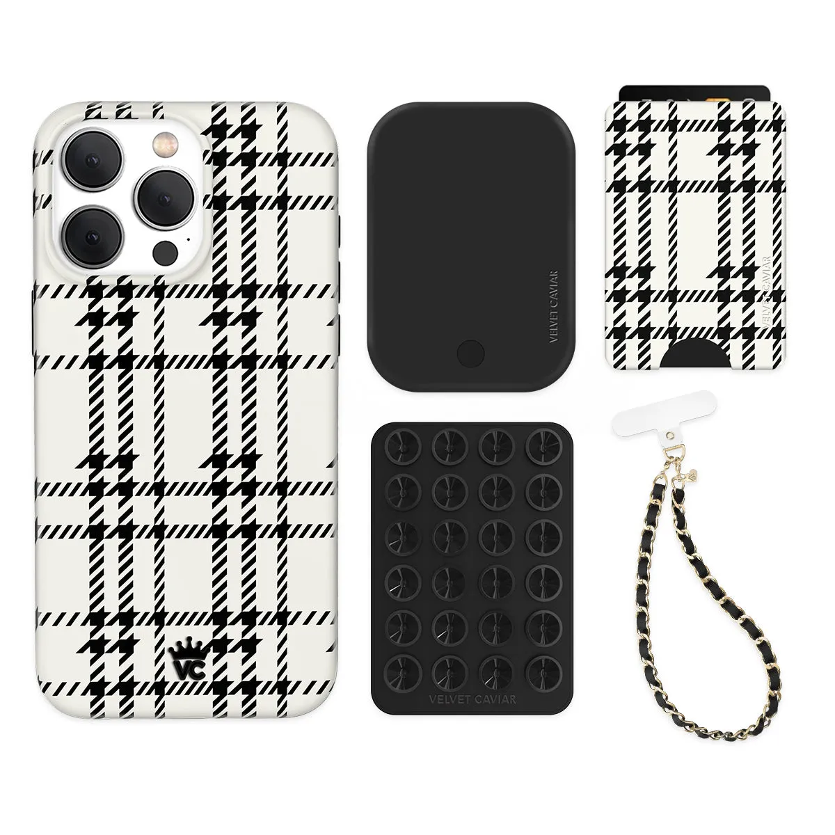 Houndstooth Sweater iPhone Bundle Set - Wallet