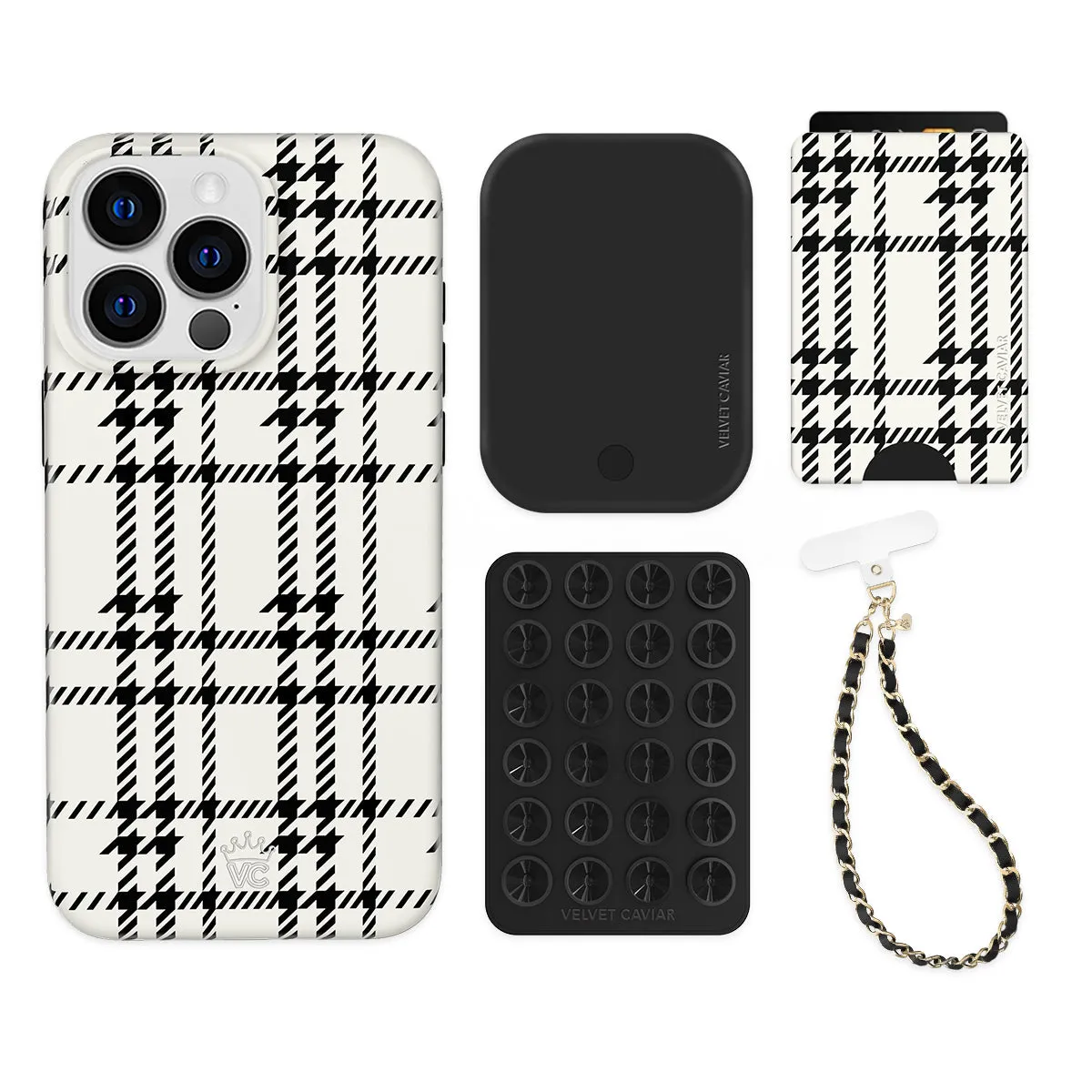 Houndstooth Sweater iPhone Bundle Set - Wallet