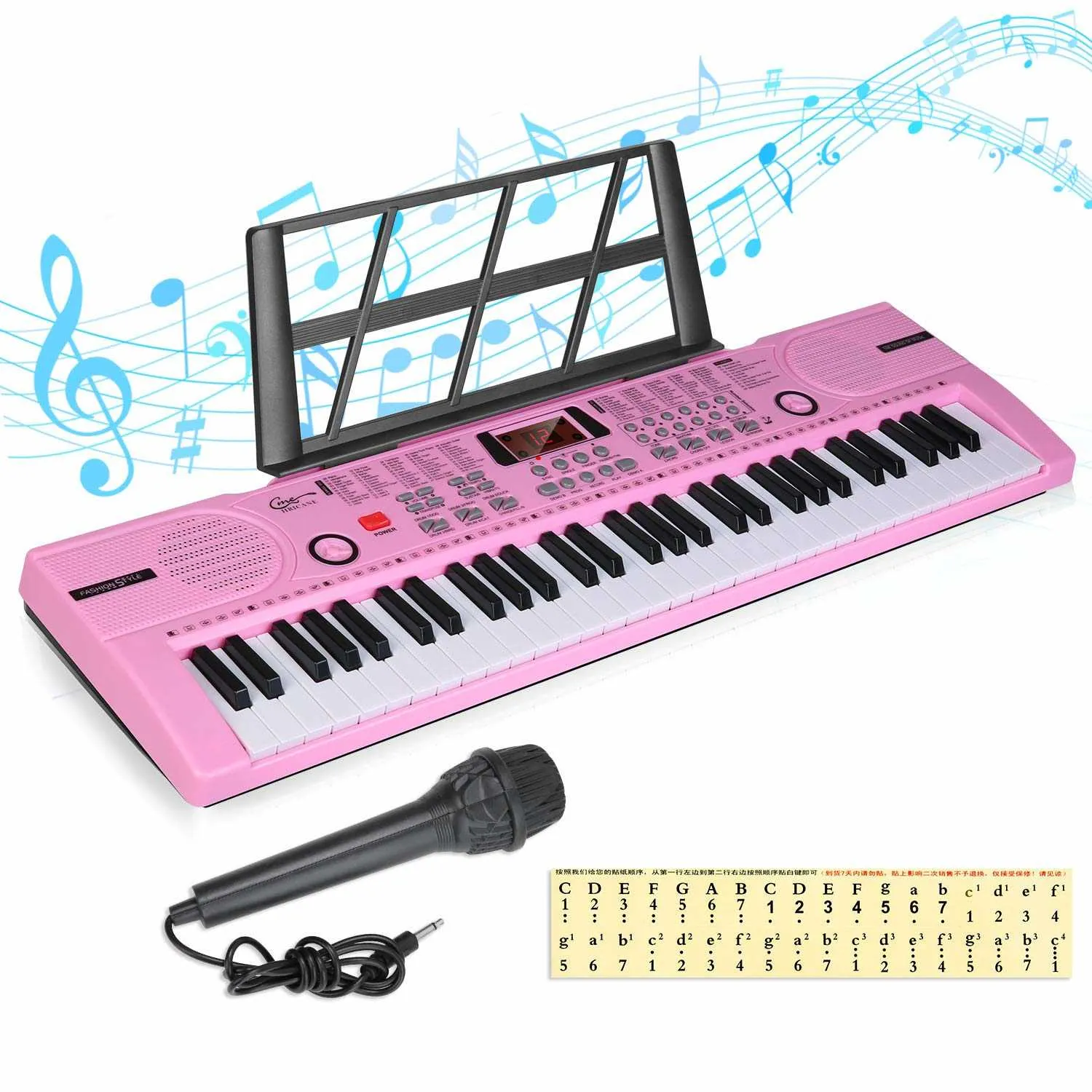 Hricane Kids Piano Keyboard, 61 Keys Beginner Electronic Keyboard