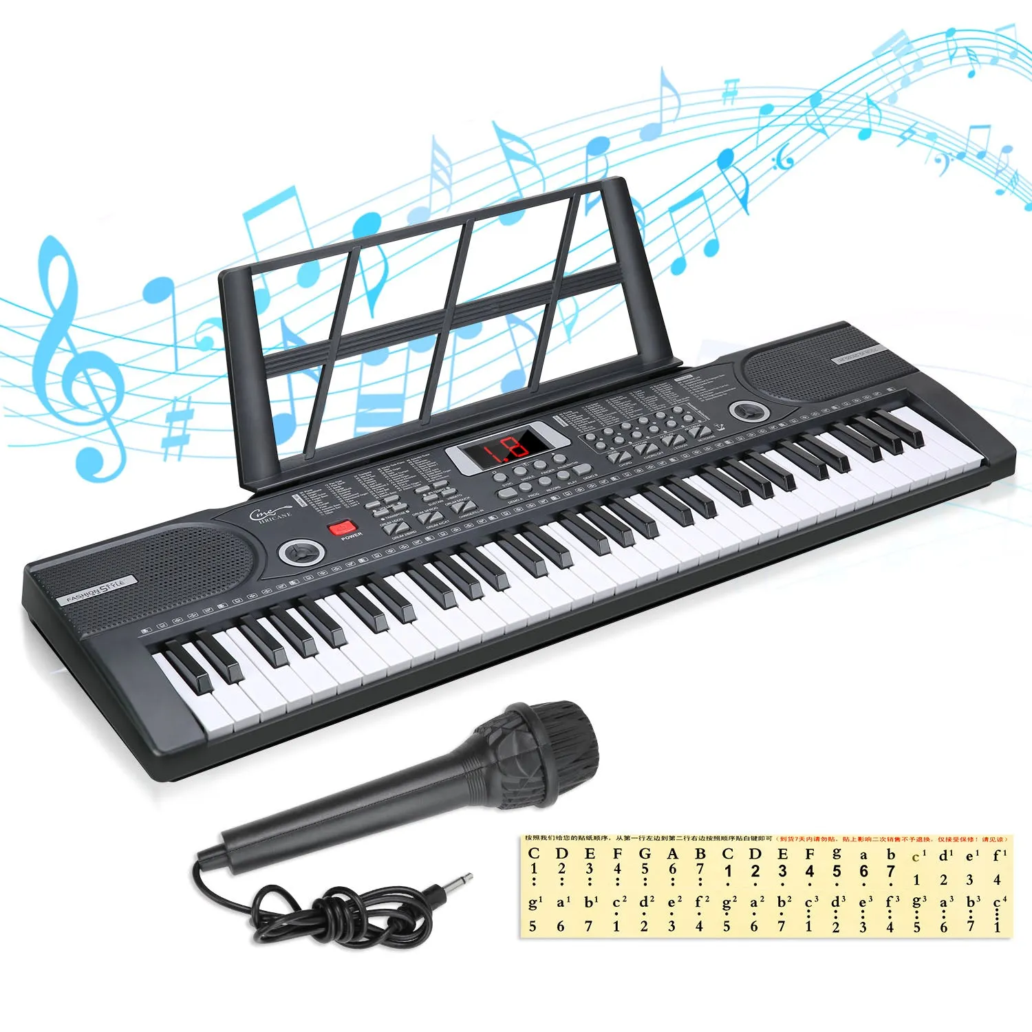 Hricane Kids Piano Keyboard, 61 Keys Beginner Electronic Keyboard