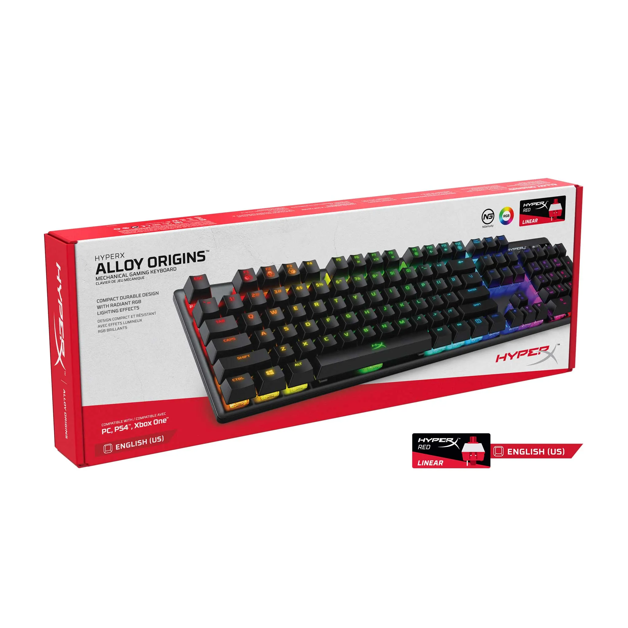 HyperX Alloy Origins RGB Mechanical Gaming Keyboard (Red Switches)