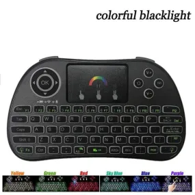 I86 Backlit  Wireless Mini Keyboard Remote Control Colorful Backlight Air Mouse for Android TV Box IPTV Xbox PS3 Gamepad pk I8