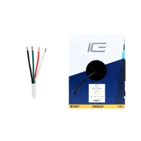 Ice Cable 16-4/P/WHT 14-4 Plenum Cable - 500ft Box (White)