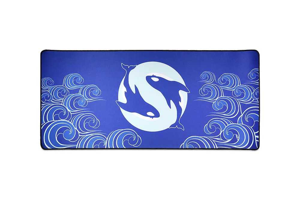 INKY Silent Sea Mechanical keyboard Mousepad Deskmat 900 400 5mm Stitched Edges /Rubber High quality soft touch Rubber