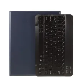 iPad 10.2" (2021/2020/2019) Leather case with Bluetooth keyboard (QWERTY) backlight   Apple Pencil holder - Dark blue