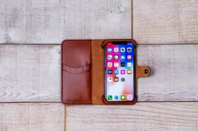 iPhone X Leather Phone Case | Chestnut