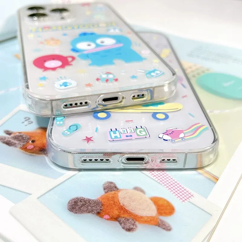 Japanese Cartoon Hangyodon | Say Hi & Rocket iPhone Case 12 13 14 15 Pro Promax Plus mini