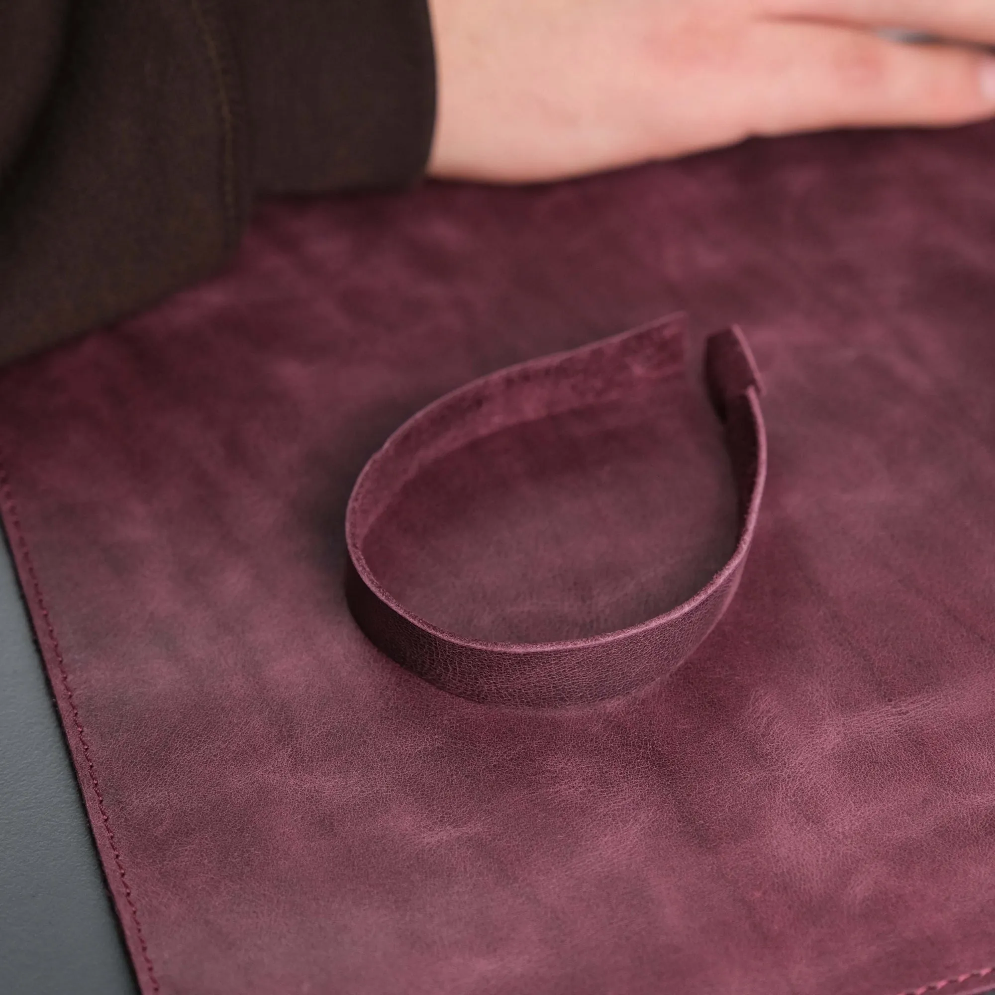 Jersey Purple Leather Desk Pad for Office and Home