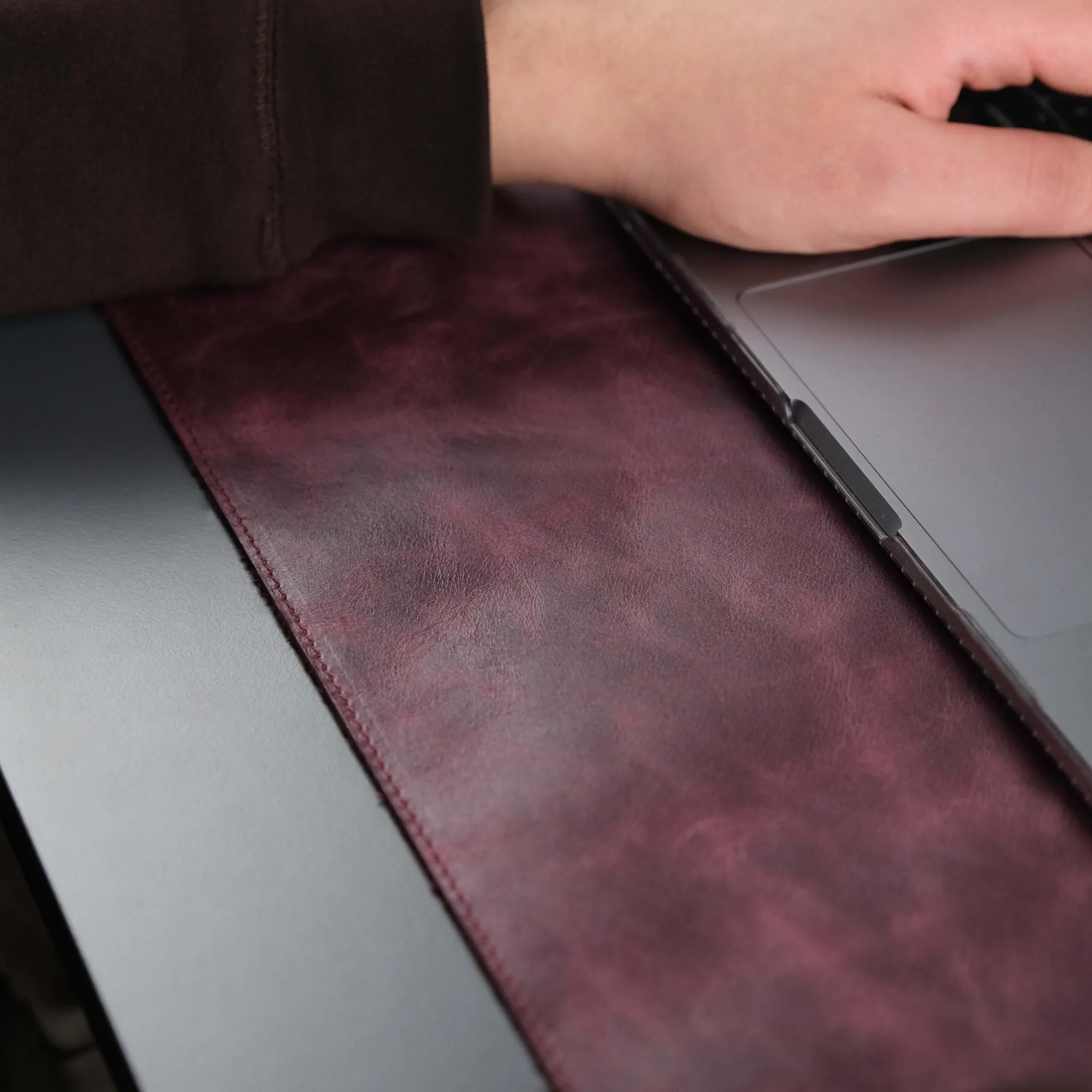 Jersey Purple Leather Desk Pad for Office and Home