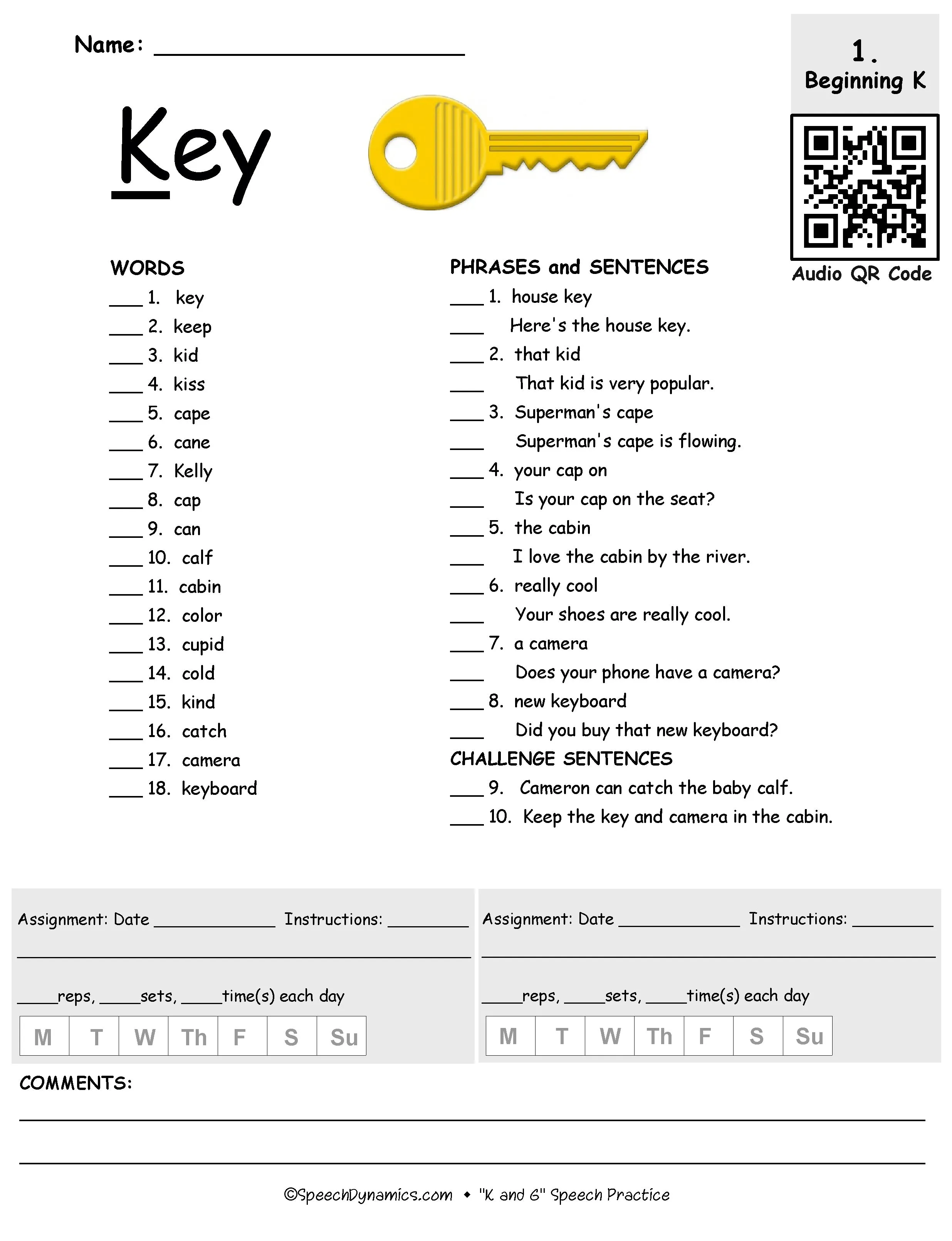 K & G Speech Practice