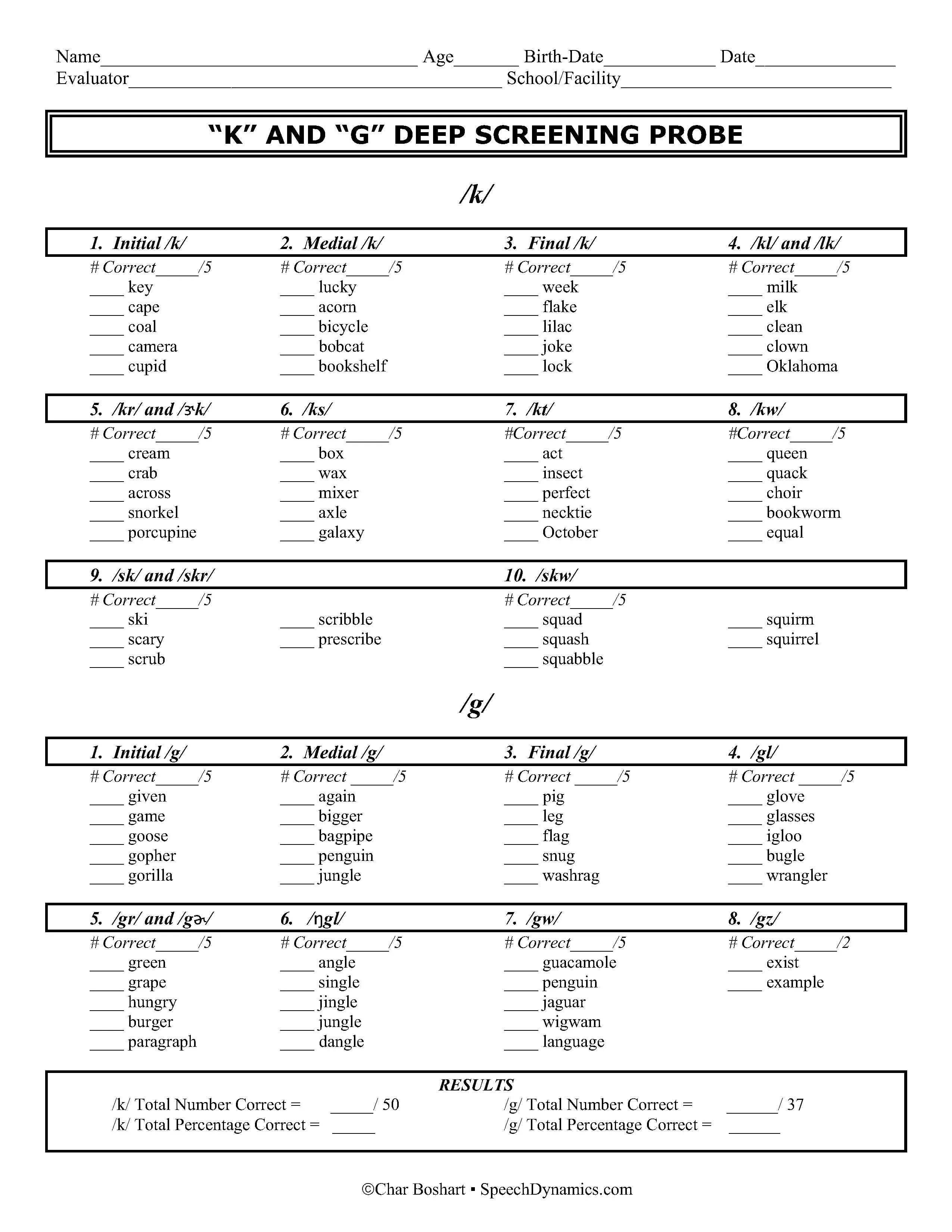 K & G Speech Practice