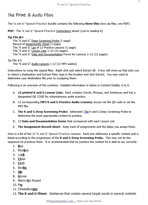 K & G Speech Practice