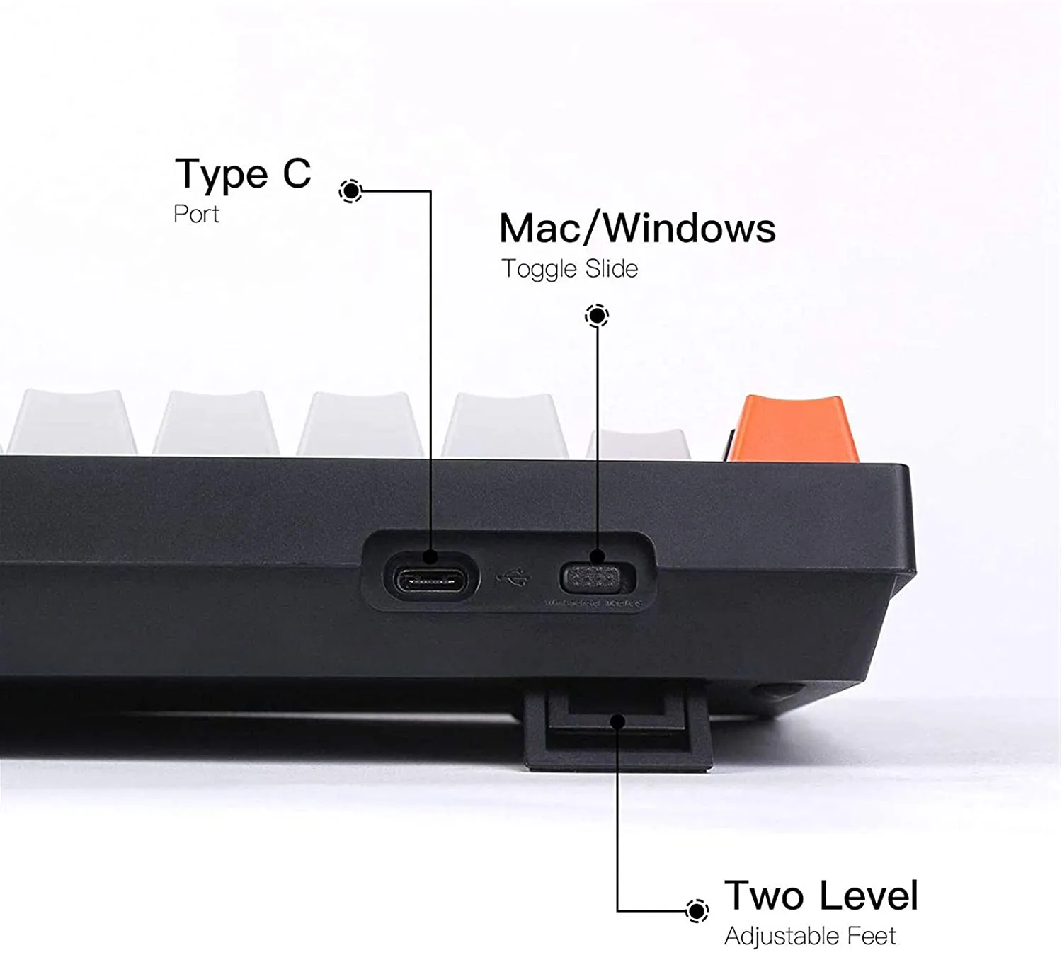 Keychron C1 RGB Wired Mechanical Gaming Keyboard for Mac Layout, Tenkeyless 87 Keys Gateron (Red Switch) (C1B1)